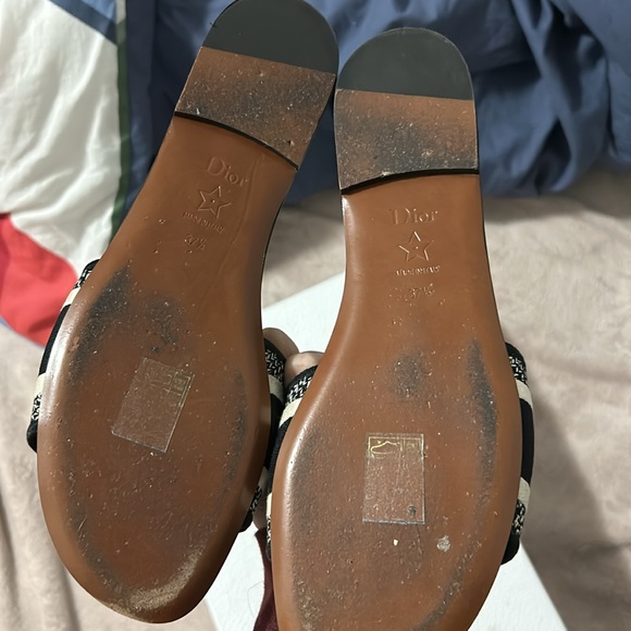 Worn once Christian dior sway black and white slides - Picture 2 of 3